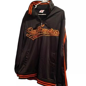 GoGo Sports Zip Front Jacket Men's XXXL Black Embroidered San Francisco